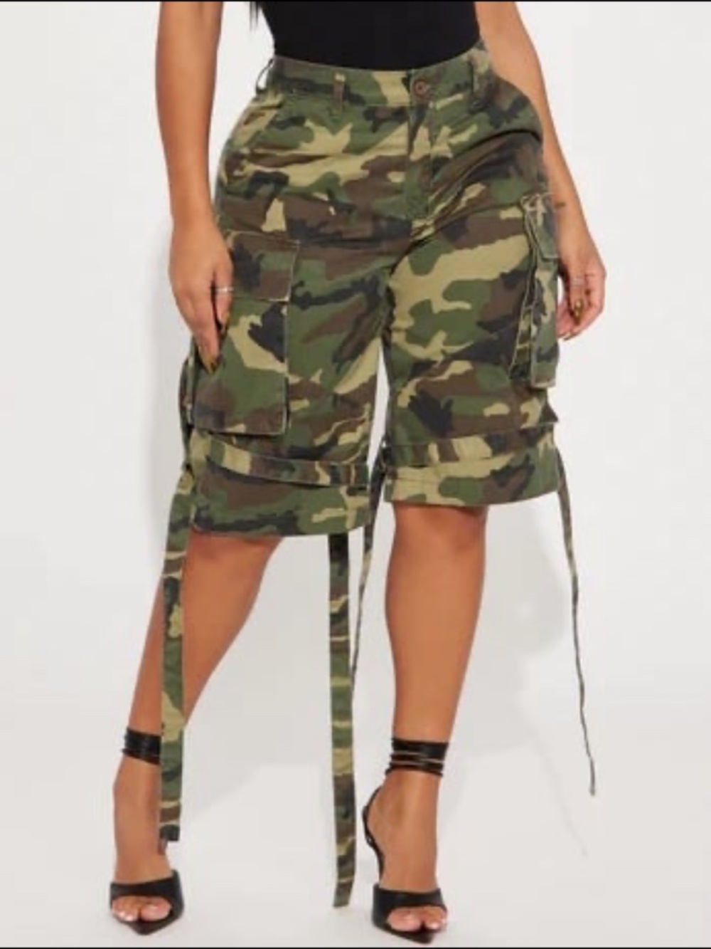Fashion Nova | Level You Up Cargo Bermuda Short - Olive/Combo